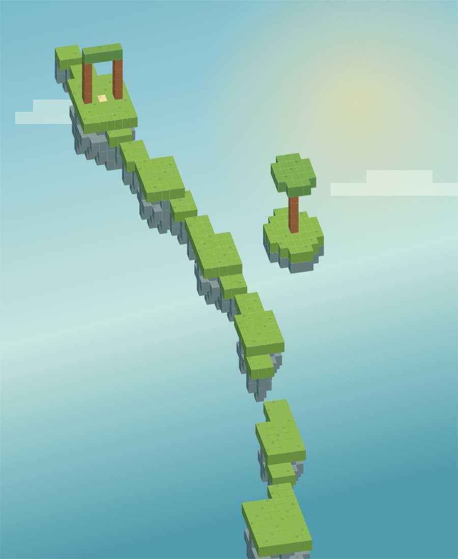Build & Climb gameplay in Blokik